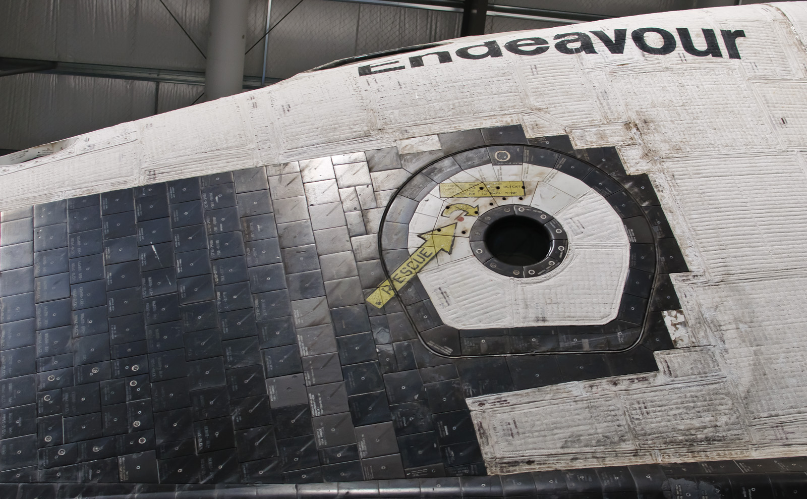 Endeavour shuttle tile close-up